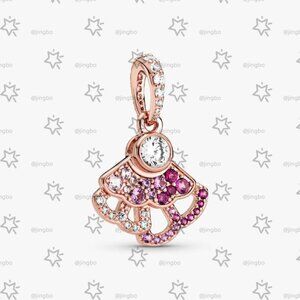 Pandora pink sapphire and synthetic light pink sapphire Charm